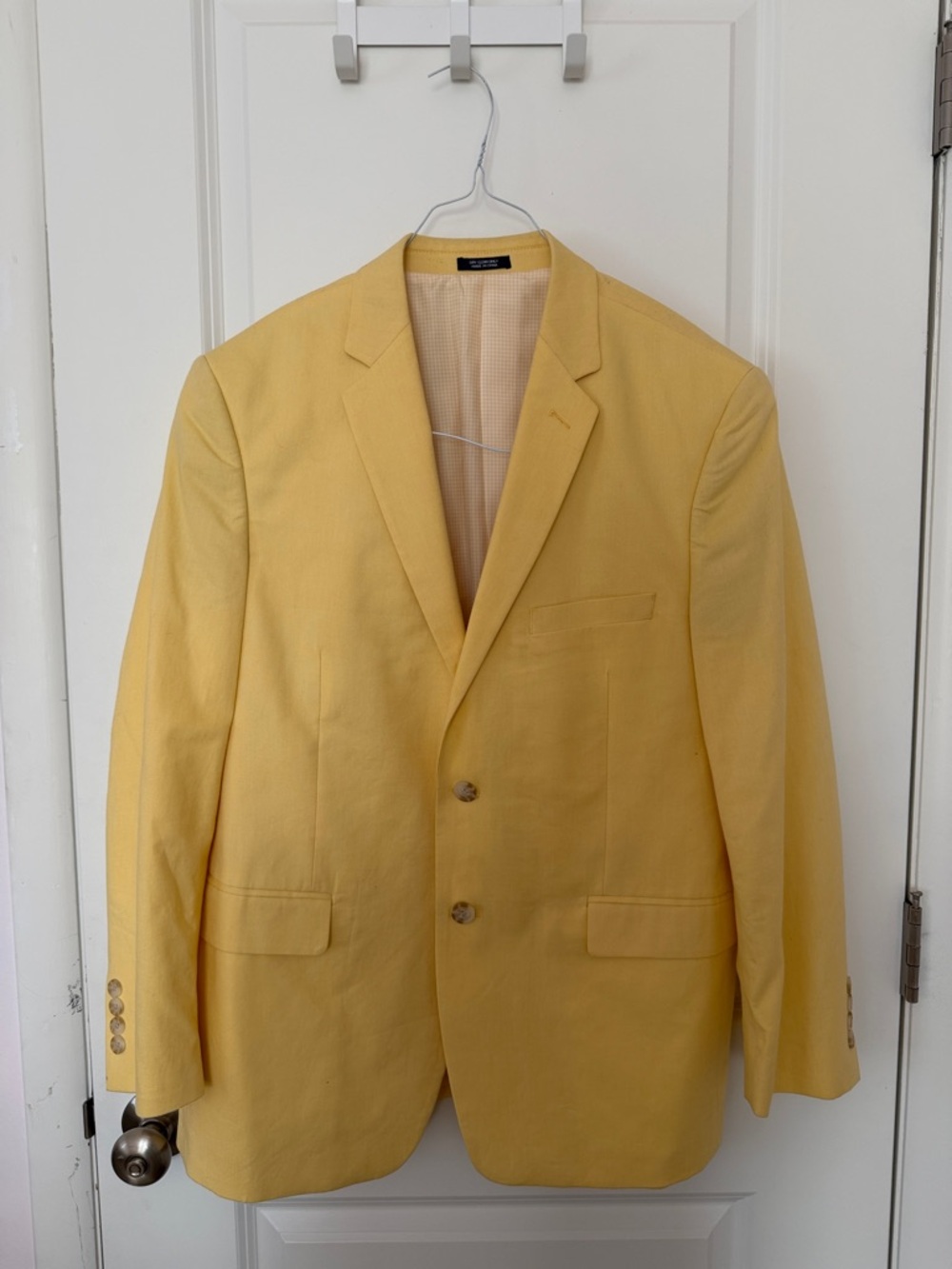 Men's Yellow Blazer - Classic Single-Breast Suit Jacket